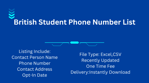 British Student Phone Number List