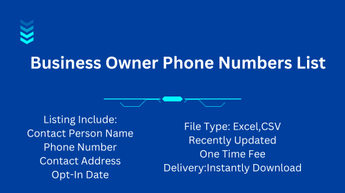 Business Owner Phone Numbers List