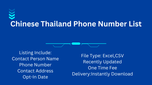 Chinese Thailand Phone Number List